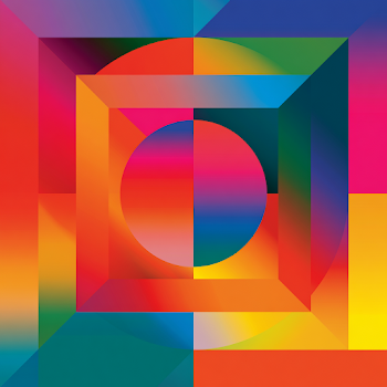 Vibrant Overlapping Shapes Abstract Design