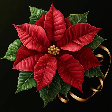Vibrant Poinsettia Flower Illustration Vibrant Poinsettia Flower Illustration