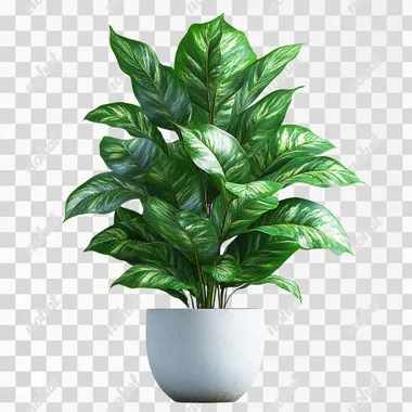 Vibrant Potted Plants: A Hyper-Realistic Showcase