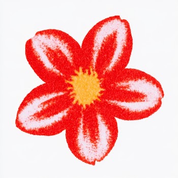 Vibrant Red Flower on White Background