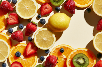 Vibrant Summer Fruit Flat Lay