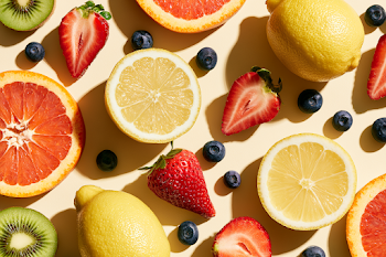 Vibrant Summer Fruit Flat Lay