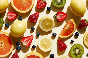 Vibrant Summer Fruits Flat Lay