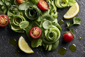 Vibrant Summer Salad Flat Lay