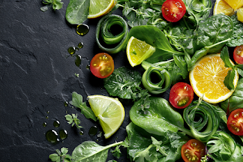 Vibrant Summer Salad Flat Lay