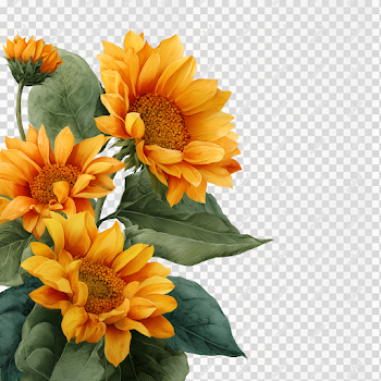 Vibrant Sunflowers Watercolor Painting