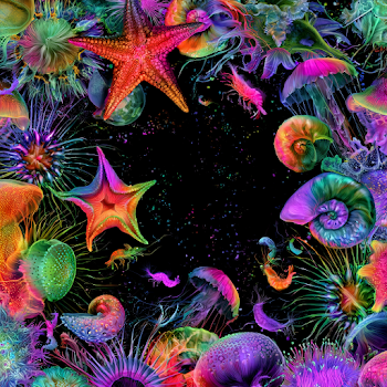 Vibrant Surreal Underwater Microcosm