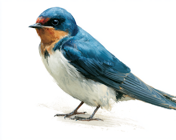 Vibrant Swallow Bird Illustration
