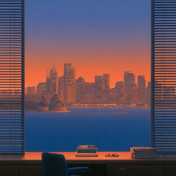 Vibrant Sydney Skyline from an Office View