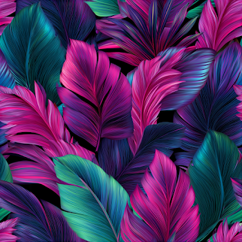 Vibrant Tropical Foliage Pattern