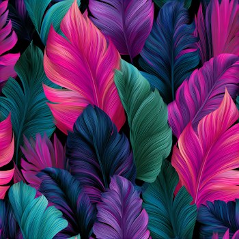 Vibrant Tropical Foliage Pattern