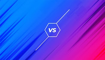 Vibrant versus vs banner for competition challenge Free Vector