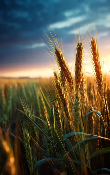 Vibrant Wheat Field at Sunset Vibrant Wheat Field at Sunset