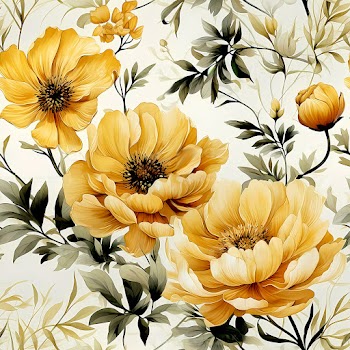 Vibrant Yellow Floral Pattern