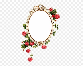 Victorian Die Cut - Frame Flower Vintage Png