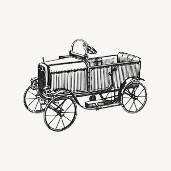 Victorian electric car drawing clipart, | Free Vector - rawpixel