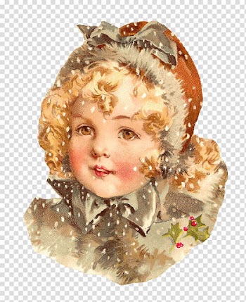 Victorian era Child , Vintage Christmas transparent background PNG clipart
