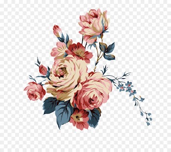 Victorian era Flower Painting Clip art - Retro wind flowers 