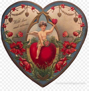 Victorian era Valentine's Day Greeting & Note Cards Heart Ephemera - Valentines 