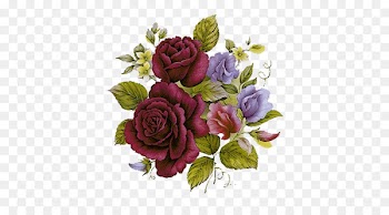 Victorian era Vintage clothing Flower Illustration - Hand-painted red roses 