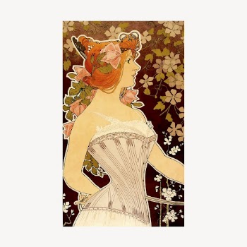 Victorian floral woman collage element, | Free PSD - rawpixel