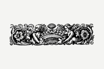 Victorian flourish clipart illustration psd. | Free PSD - rawpixel
