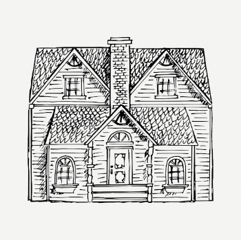 Victorian house drawing, architecture vintage | Free PSD - rawpixel