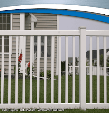 Victorian Vinyl Yard Fence - Superior Plastic Products