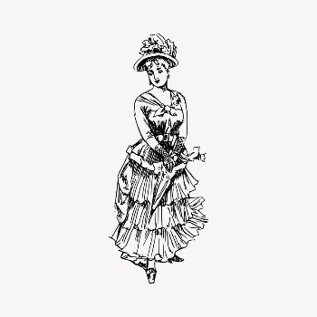 Victorian woman clipart, vintage illustration | Free Vector Illustration - rawpixel
