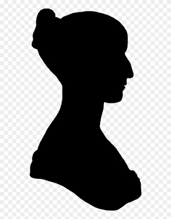 Victorian Woman Face Silhouette Clipart - Victorian Woman Silhouette