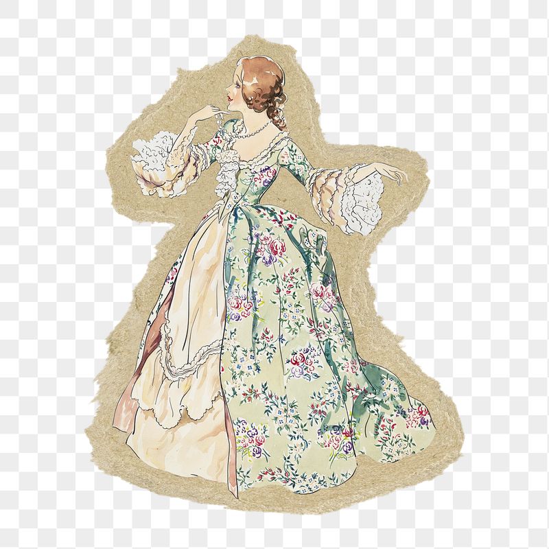 Victorian woman fashion png sticker, | Free PNG Illustration - rawpixel