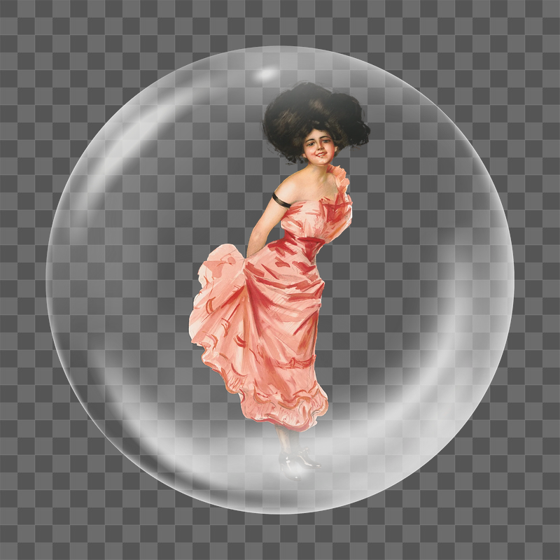 Victorian woman png sticker, bubble | Free PNG - rawpixel