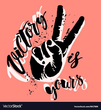 victory sign is yours