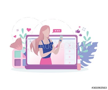 Video blogger concept