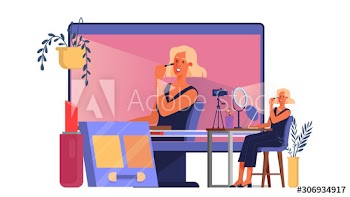 Video blogger concept