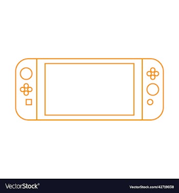 video game portable device line art icon