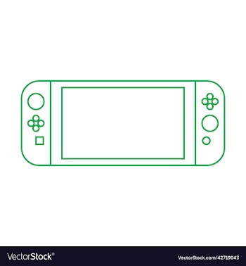 video game portable device line art icon