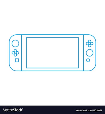 video game portable device line art icon