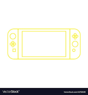 video game portable device line art icon