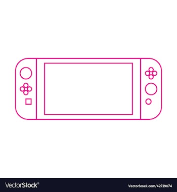 video game portable device line art icon