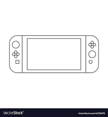 video game portable device line art icon