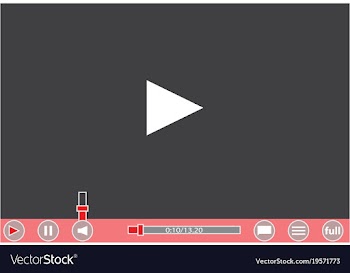 Video player template for web and mobile apps vector image