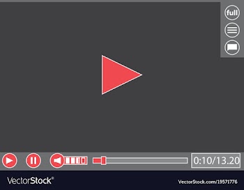 Video player template for web and mobile apps vector image