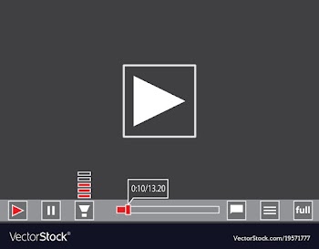 Video player template for web and mobile apps vector image