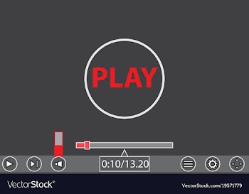 Video player template for web and mobile apps vector image