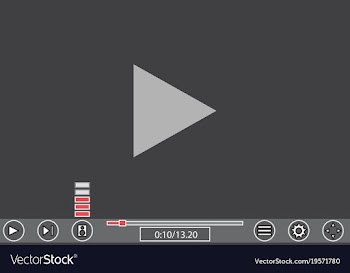 Video player template for web and mobile apps vector image