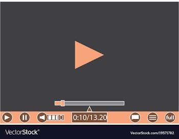 Video player template for web and mobile apps vector image