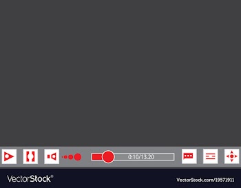 Video player template for web and mobile apps vector image