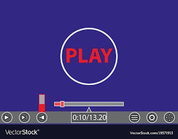 Video player template for web and mobile apps vector image