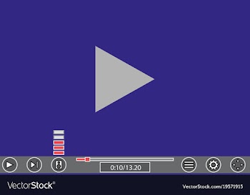 Video player template for web and mobile apps vector image